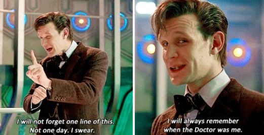And so was this. The Eleventh Doctor's last lines.